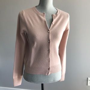 J.Crew blush pink/peach cashmere cardigan